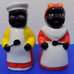 Black American Bakers Cooks Chefs Salt and Pepper Shakers